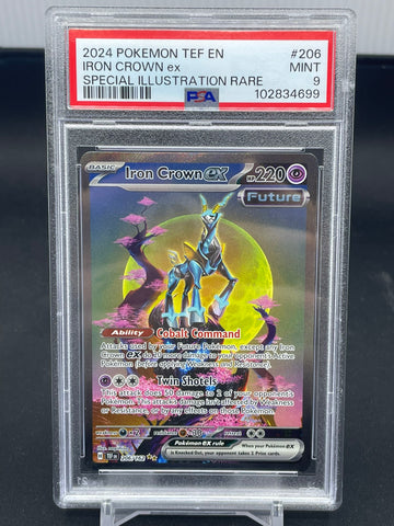 POKEMON - TEMPORAL FORCES - IRON CROWN EX - SIR - #206 - PSA 9