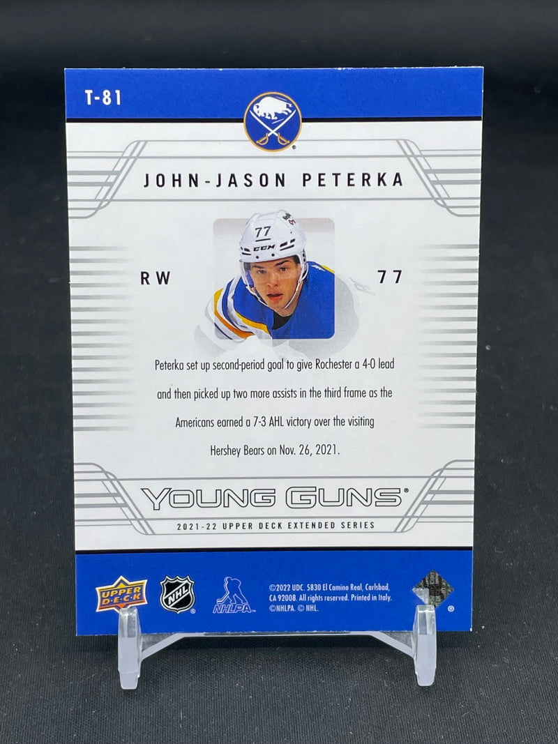 2021 UPPER DECK EXTENDED SERIES - TRIBUTE YOUNG GUNS - J. PETERKA -