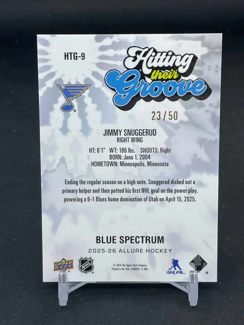 2025 UPPER DECK ALLURE - BLUE SPECTRUM - HITTING THEIR GROOVE - J. SNUGGERUD - #HTG-9 - #'D/50