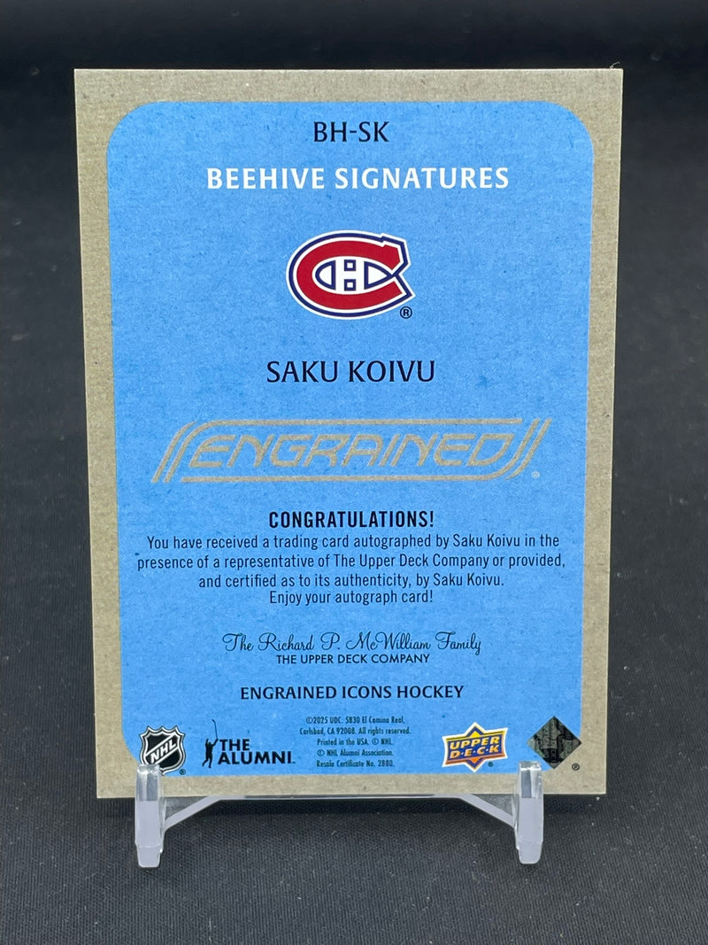 2025 UPPER DECK ENGRAINED ICONS - BEEHIVE SIGNATURES - S. KOIVU -