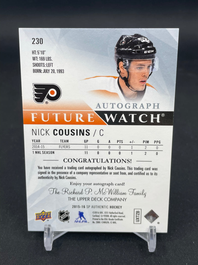 2015 UPPER DECK SP AUTHENTIC - FUTURE WATCH AUTO - N. COUSINS - #230 - #'D/999 - AUTOGRAPH - RC