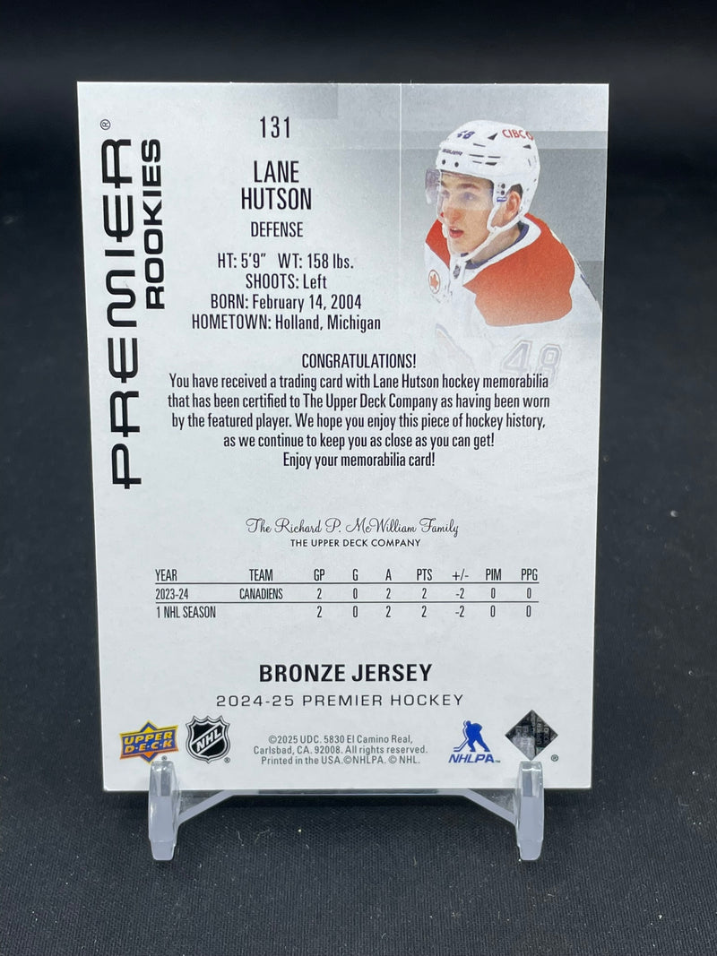 2024 UPPER DECK PREMIER - BRONZE JERSEY - L. HUTSON -