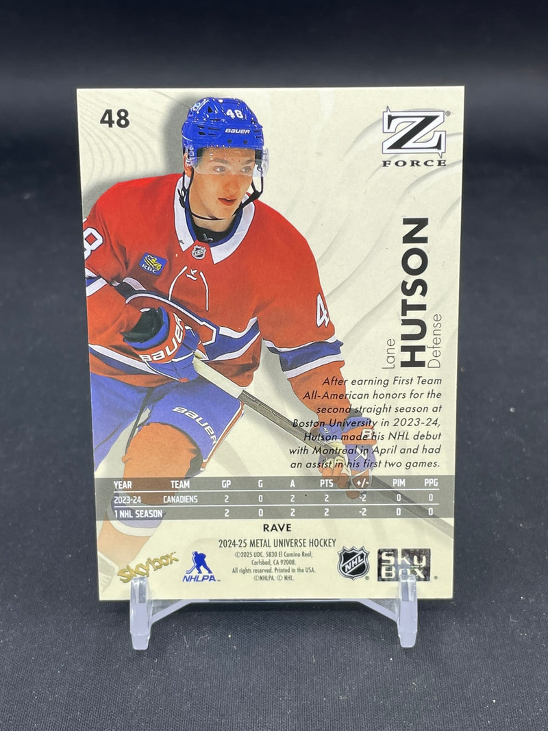 2024 UPPER DECK METAL UNIVERSE SKYBOX - RAVE - Z FORCE - L. HUTSON - #48 - #'D/399 - RC