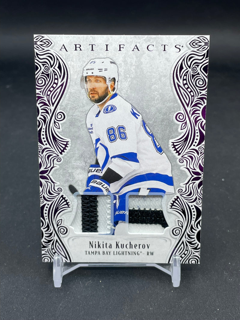 2025 UPPER DECK ARTIFACTS - PURPLE MATERIAL - N. KUCHEROV - #120 - #'D/15 - DUAL RELIC