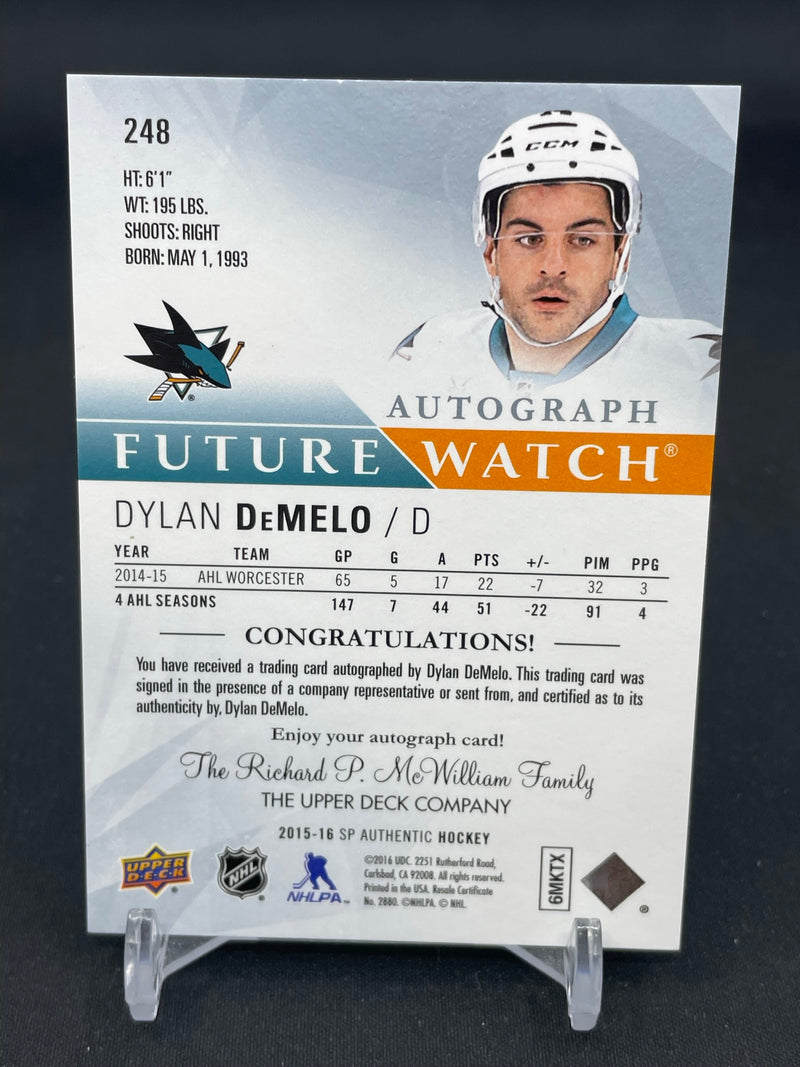 2015 UPPER DECK SP AUTHENTIC - FUTURE WATCH AUTO - D. DEMELO - #248 - #'D/999 - AUTOGRAPH - RC