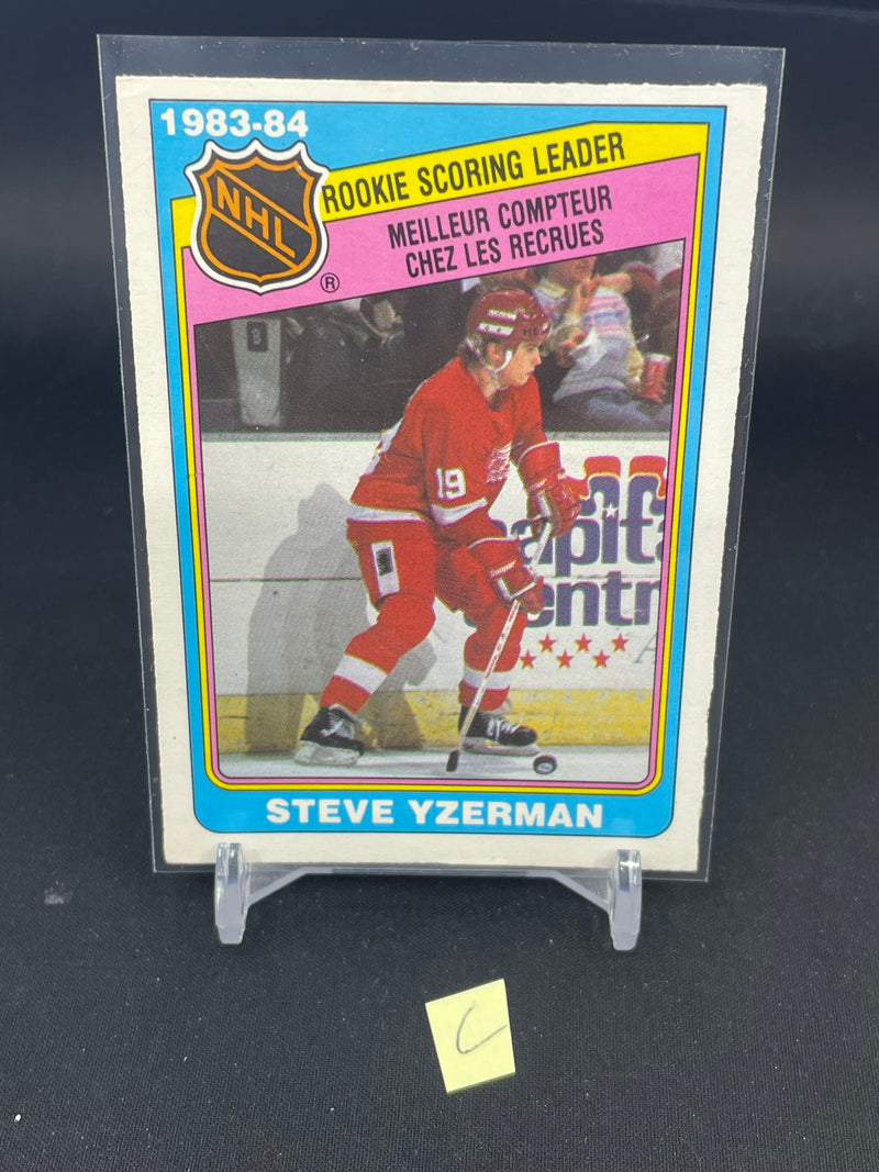 1984 O-PEE-CHEE - ROOKIE SCORING LEADERS - S. YZERMAN -
