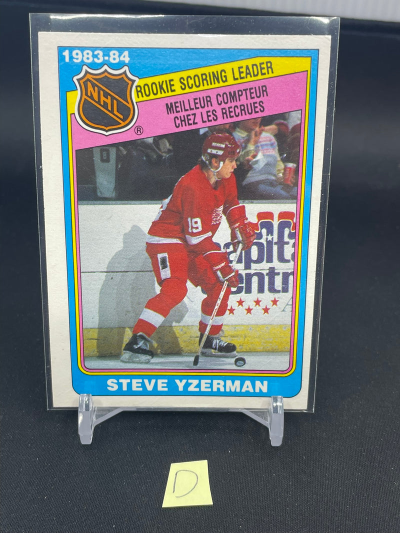 1984 O-PEE-CHEE - ROOKIE SCORING LEADERS - S. YZERMAN -