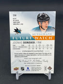 2015 UPPER DECK SP AUTHENTIC - FUTURE WATCH AUTO - J. DONSKOI - #256 - #'D/999 - AUTOGRAPH - RC