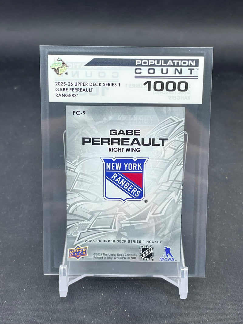 2025 UPPER DECK SERIES ONE - POPULATION COUNT 1000 - G. PERREAULT - #PC-9 - #'D/1000
