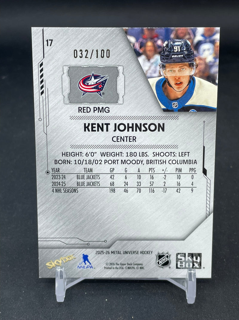 2025 UPPER DECK METAL UNIVERSE SKYBOX - RED PMG - K. JOHNSON - #17 - #'D/100