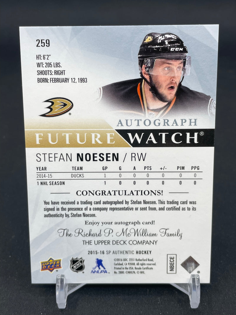 2015 UPPER DECK SP AUTHENTIC - FUTURE WATCH AUTO - S. NOESEN - #259 - #'D/999 - AUTOGRAPH - RC