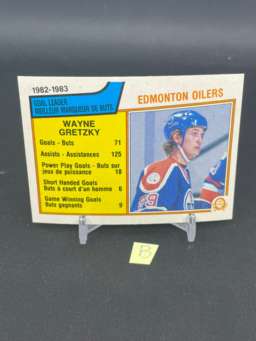 1983 O-PEE-CHEE - GOAL LEADER - W. GRETZKY - #22