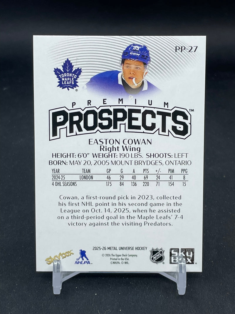 2025 UPPER DECK METAL UNIVERSE SKYBOX - PREMIUM PROSPECTS - E. COWAN -