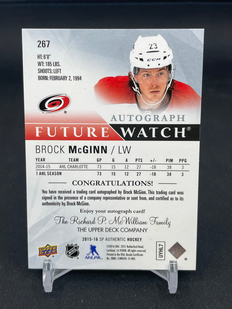 2015 UPPER DECK SP AUTHENTIC - FUTURE WATCH AUTO - B. MCGINN - #267 - #'D/999 - AUTOGRAPH - RC