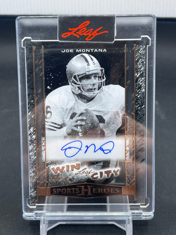 2025 LEAF SPORTS HEROES - WIN CITY - J. MONTANA - #WC-JM1 - #'D/25 - AUTOGRAPH