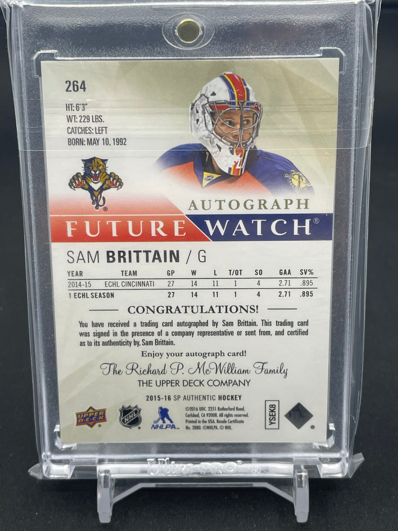 2015 UPPER DECK SP AUTHENTIC - LIMITED FUTURE WATCH AUTOGRAPH - S. BRITTAIN - #264 - #'D/100 - AUTOGRAPH - RC