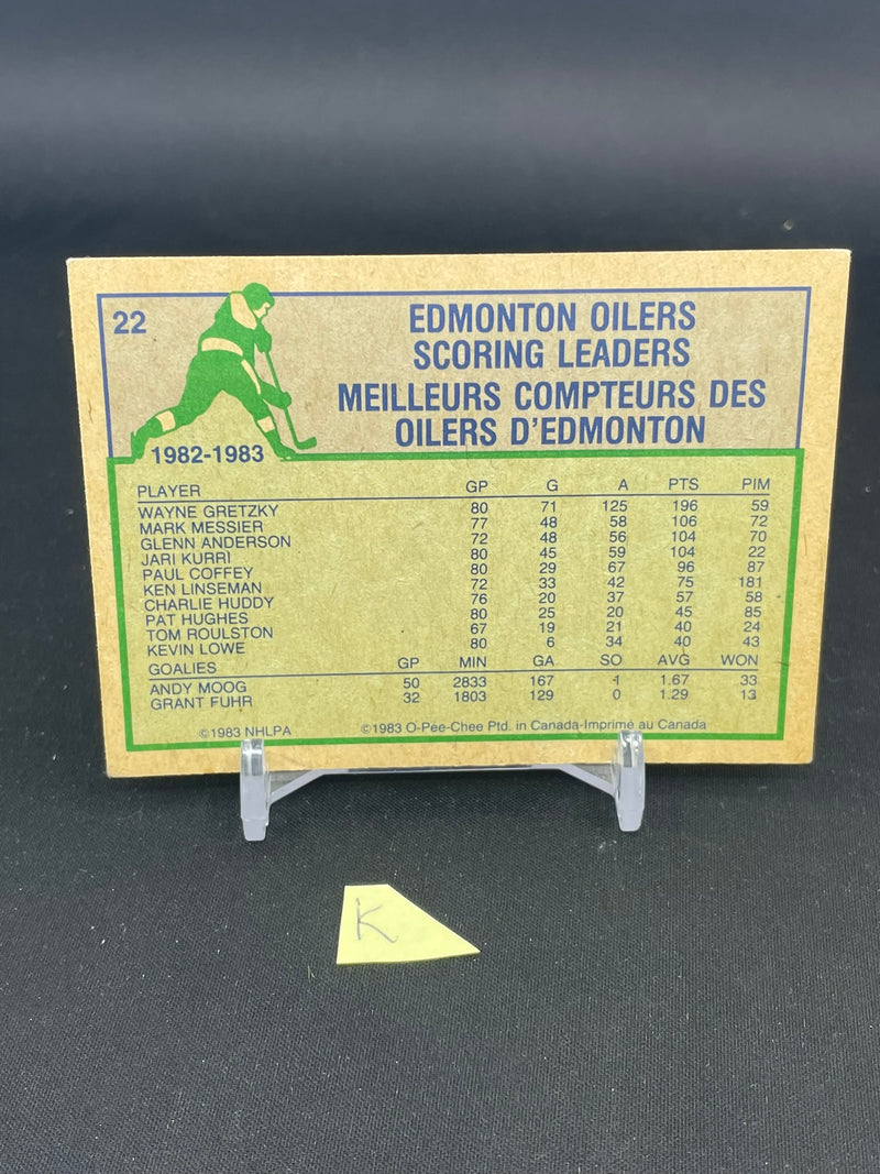 1983 O-PEE-CHEE - GOAL LEADER - W. GRETZKY -