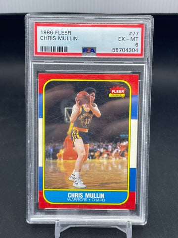 1986 FLEER - C. MULLIN - #77 - PSA 6 - RC