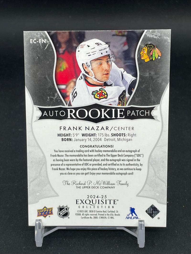 2024 UPPER DECK EXQUISITE - AUTO ROOKIE PATCH - F. NAZAR - #EC-FN - #'D/91 - RELIC - AUTOGRAPH - RC