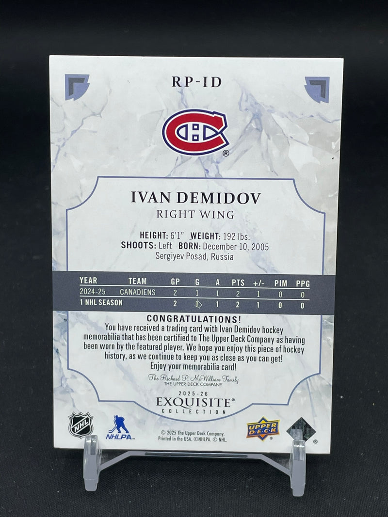 2025 UPPER DECK EXQUISITE - ROOKIES - I. DEMIDOV - #RP-ID - #'D/99 - RELIC - RC