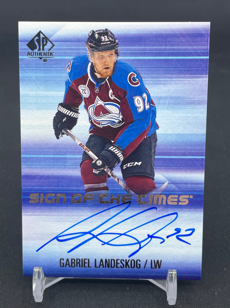 2015 UPPER DECK SP AUTHENTIC - SIGN OF THE TIMES - G. LANDESKOG -