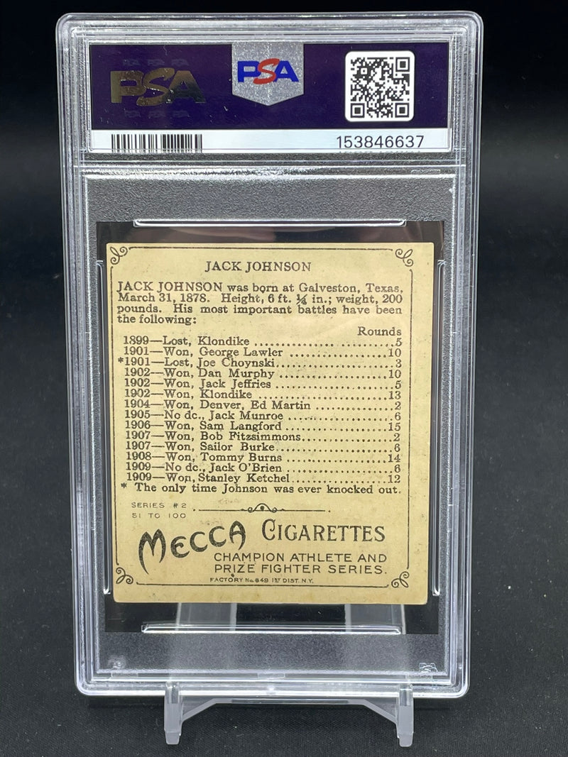 T218 CHAMPIONS - SIDE FACE-PRIZE FIGHTER - J. JOHNSON - PSA 3