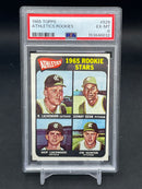 1965 TOPPS - ATHLETICS ROOKIES - R. LACHEMANN / J. ODOM / S. LOCKWOOD / J. HUNTER -