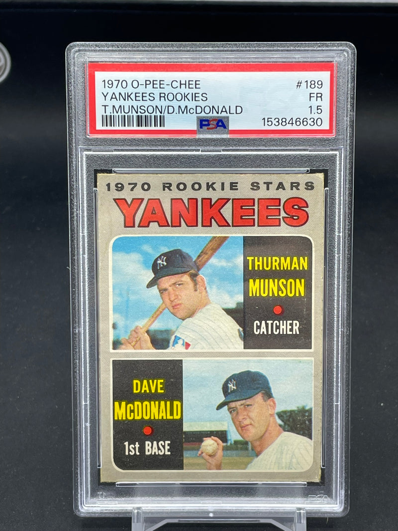 1970 O-PEE-CHEE - YANKEES ROOKIES - T. MUNSON / D. MCDONALD -