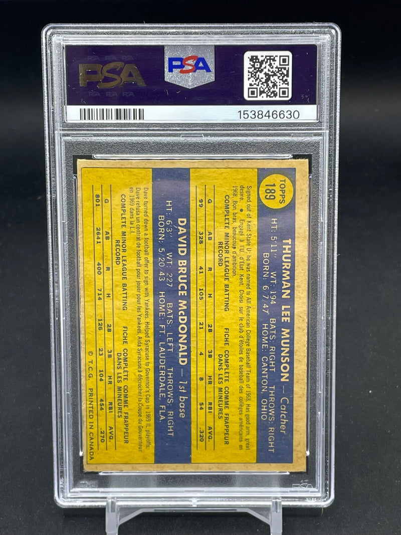 1970 O-PEE-CHEE - YANKEES ROOKIES - T. MUNSON / D. MCDONALD -