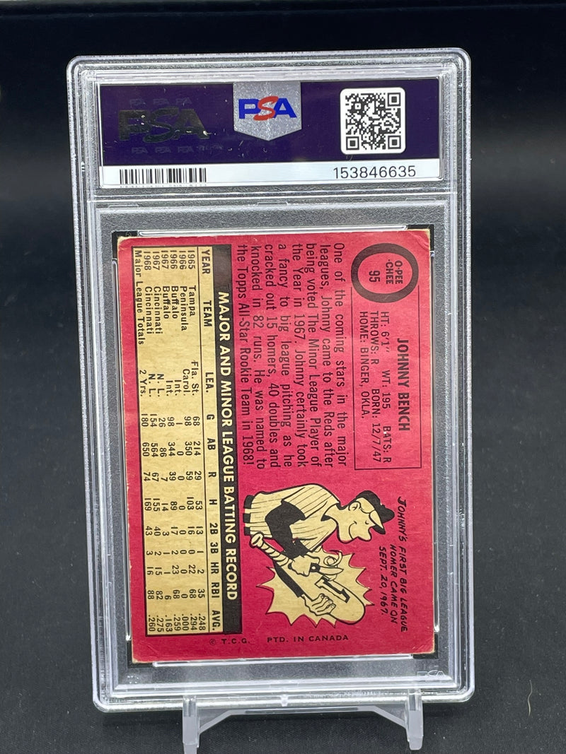 1969 O-PEE-CHEE - ALL-STAR ROOKIE - J. BENCH -