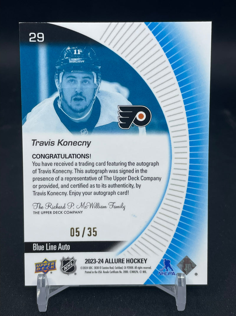 2023 UPPER DECK ALLURE - BLUE LINE AUTO - T. KONECNY - #29 - #'D/35 - AUTOGRAPH