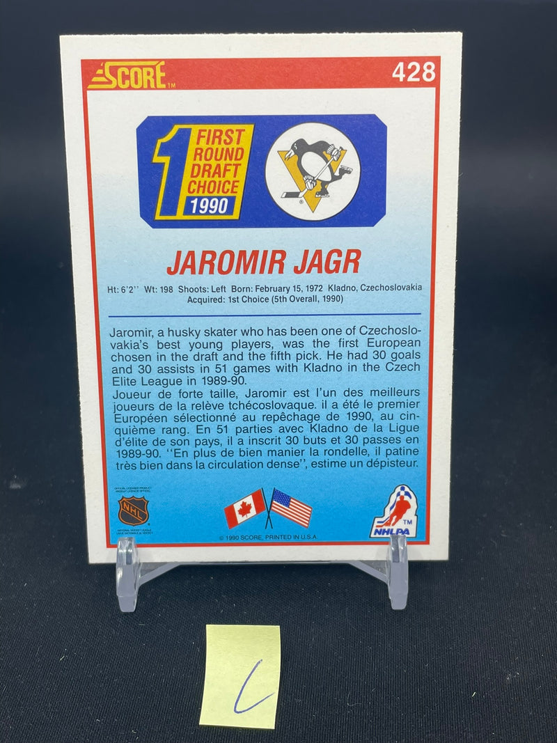 1990 SCORE - 1ST ROUND DRAFT CHOICE - JAROMIR JAGR -