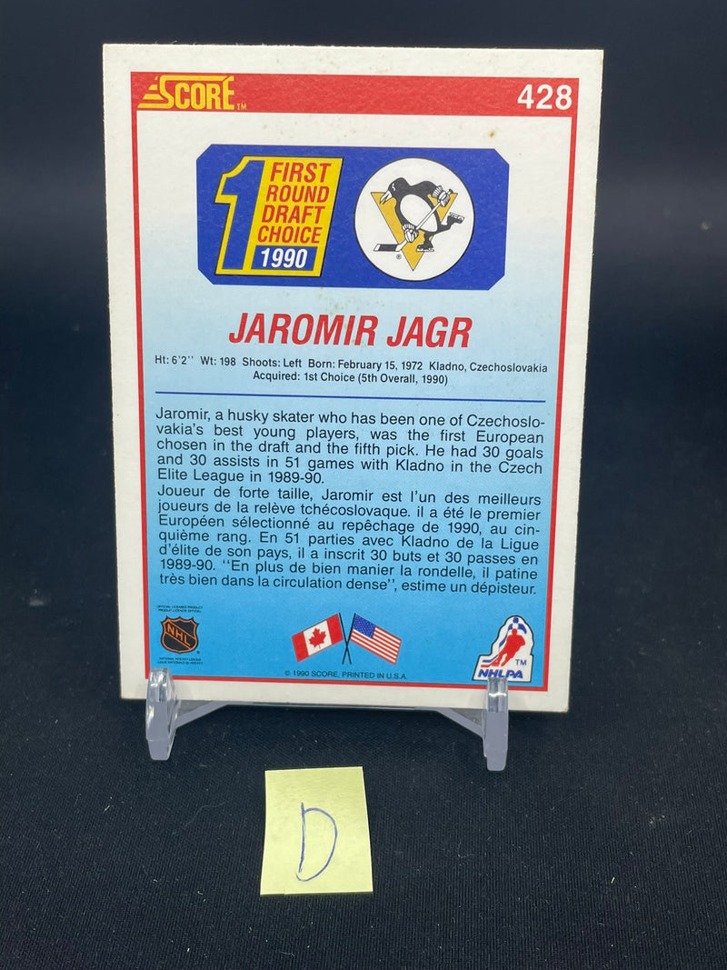 1990 SCORE - 1ST ROUND DRAFT CHOICE - JAROMIR JAGR -