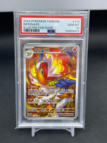 POKEMON - TWILIGHT MASQUERADE - INFERNAPE - ILLUSTRATION RARE - #173 - PSA 10