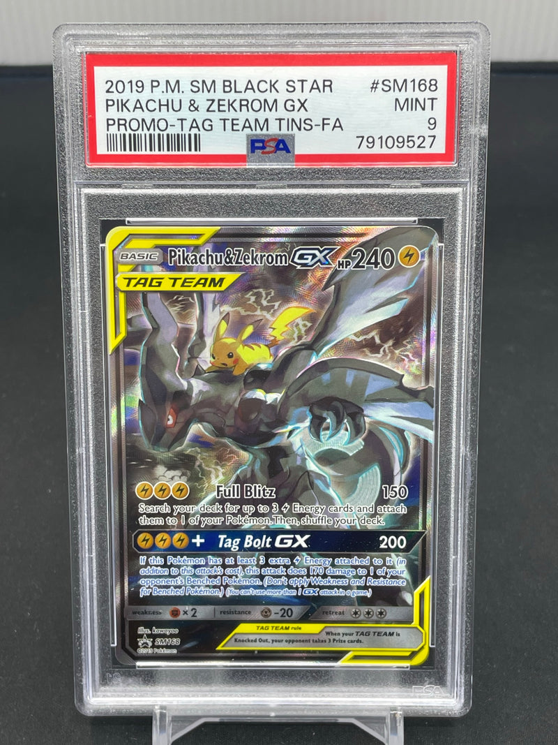 POKEMON - BLACK STAR PROMO - PIKACHU & ZEKROM GX - FULL ART -