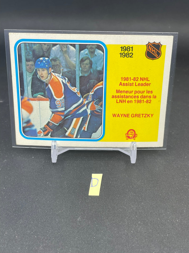 1982 O-PEE-CHEE - 1981-1982 ASSIST LEADER - W. GRETZKY -