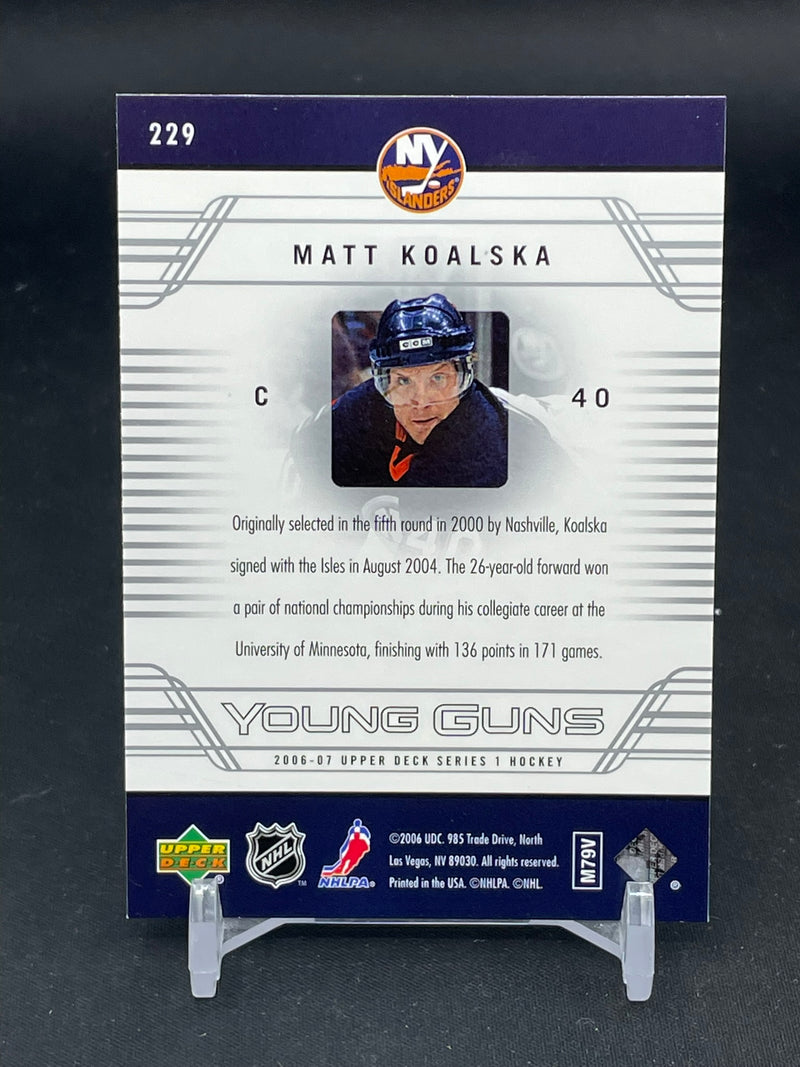 2006 UPPER DECK SERIES ONE - YOUNG GUNS - M. KOALSKA -