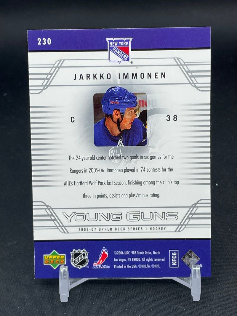 2006 UPPER DECK SERIES ONE - YOUNG GUNS - J. IMMONEN -
