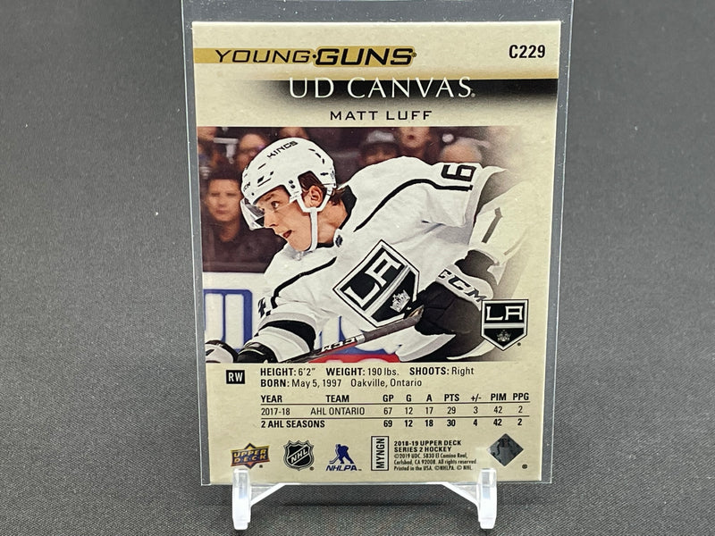 2018 UPPER DECK SERIES TWO - UD CANVAS - YOUNG GUNS - M. LUFF -