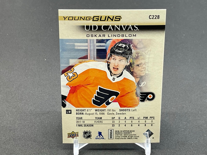 2018 UPPER DECK SERIES TWO - UD CANVAS - YOUNG GUNS - O. LINDBLOM -
