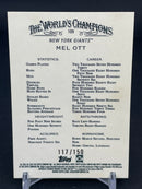 2022 TOPPS ALLEN & GINTER CHROME - BLUE REFRACTOR - M. OTT - #109 - #'D/150