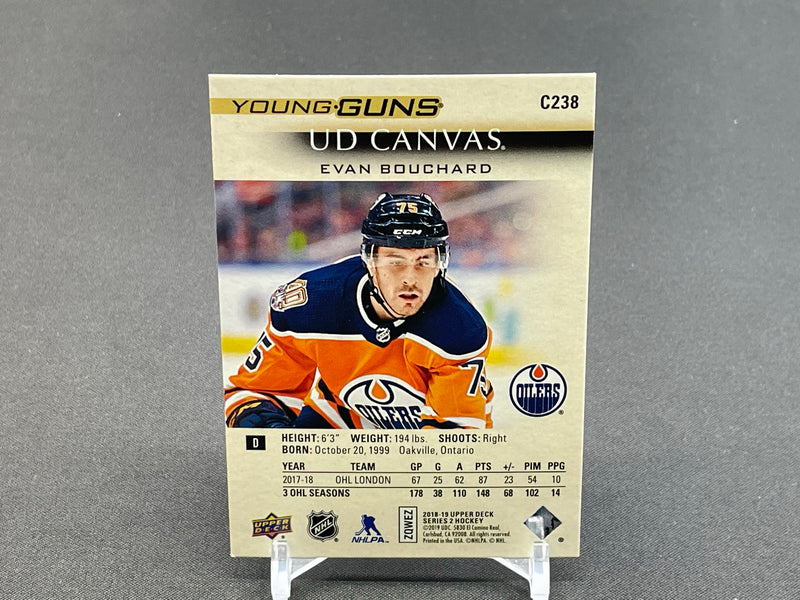 2018 UPPER DECK SERIES TWO - UD CANVAS - YOUNG GUNS - E. BOUCHARD -