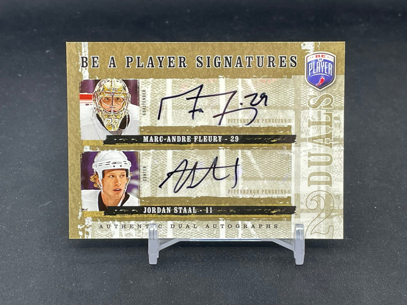 2006 UPPER DECK ARTIFACTS - BE A PLAYER SIGNATURES - M. FLEURY / J. STAAL -