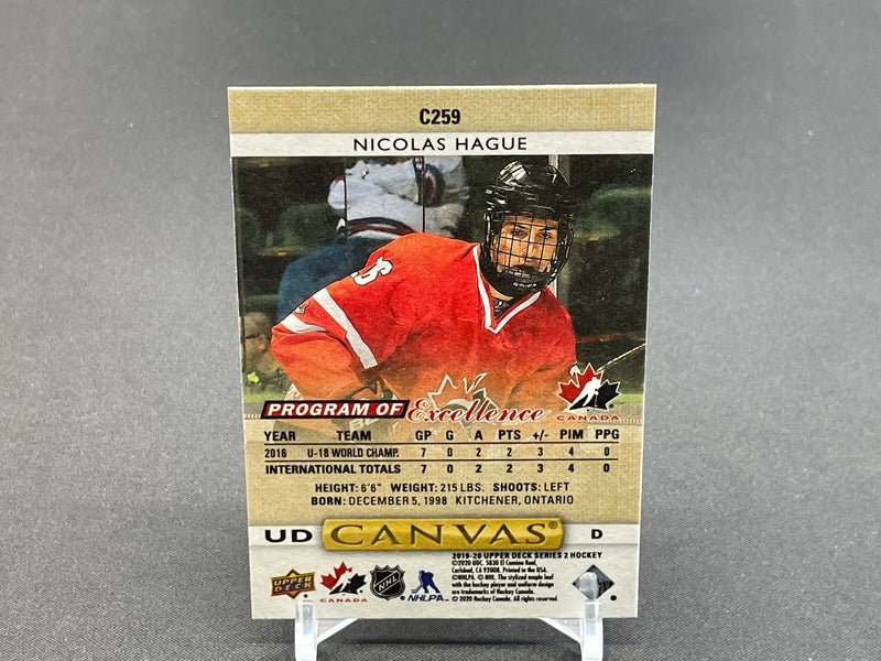 2019 UPPER DECK SERIES TWO - UD CANVAS - PROGRAM OF EXCELLENCE - N. HAGUE -