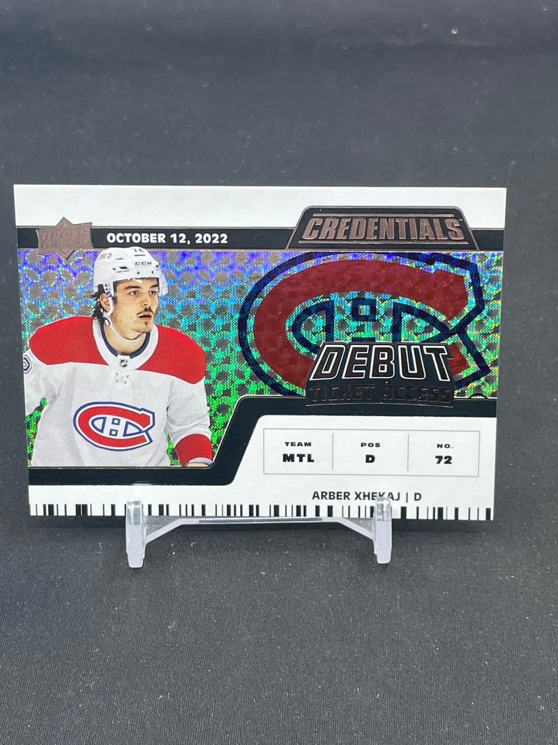 2022 UPPER DECK CREDENTIALS - DEBUT TICKET ACCESS - A. XHEKAJ - #156 - #'D/799 - RC