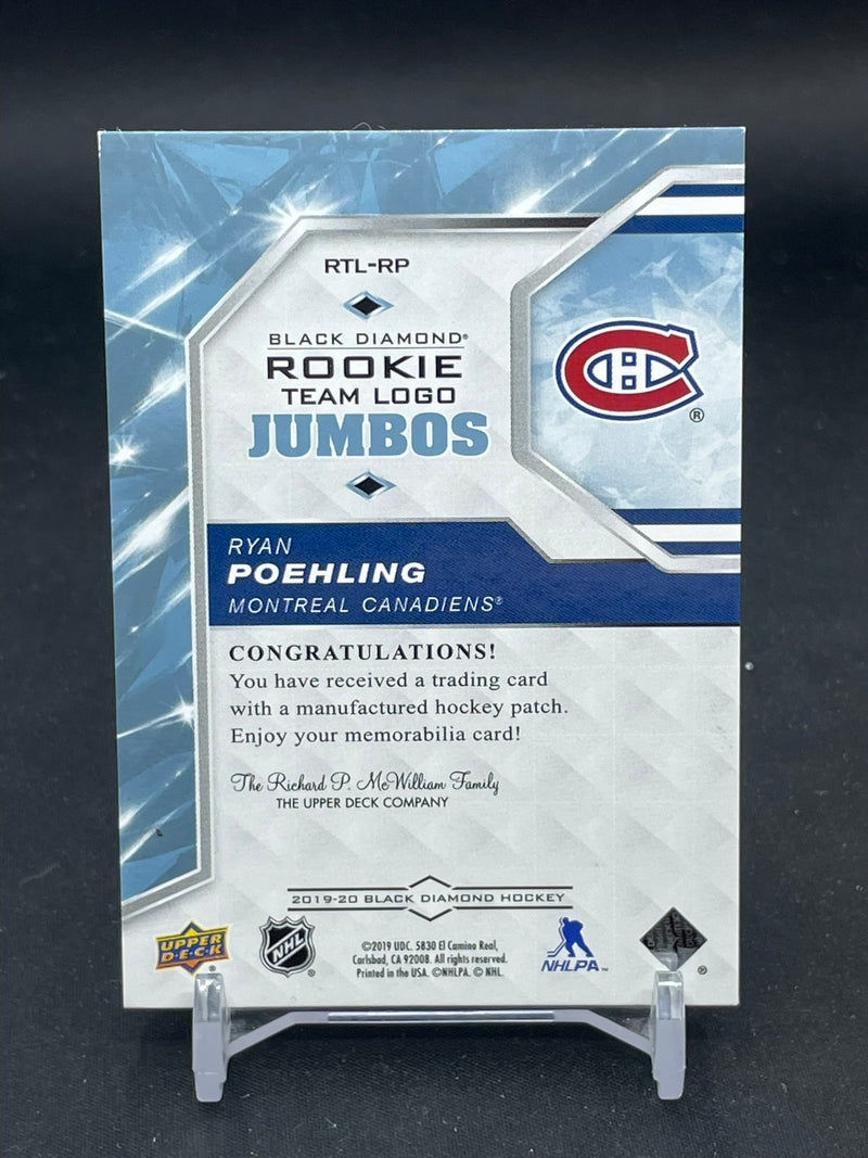2019 UPPER DECK BLACK DIAMOND - ROOKIE TEAM LOGO JUMBOS - R POEHLING -