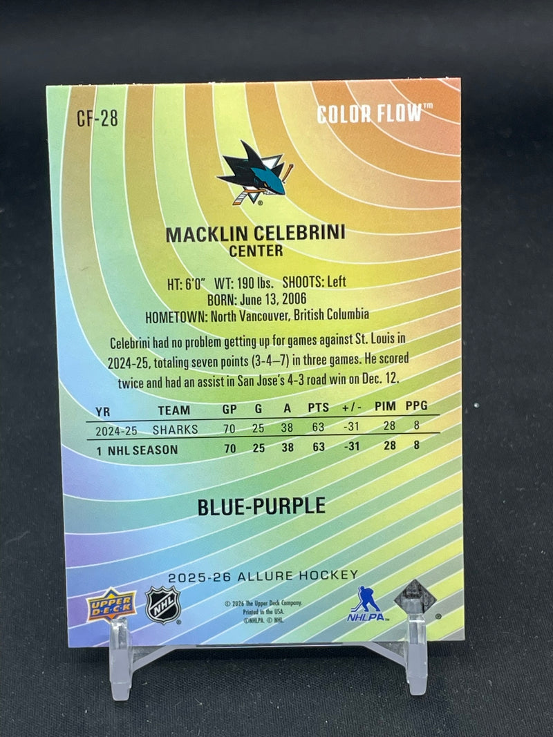 2025 UPPER DECK ALLURE - BLUE-PURPLE COLOR FLOW - M. CELEBRINI -