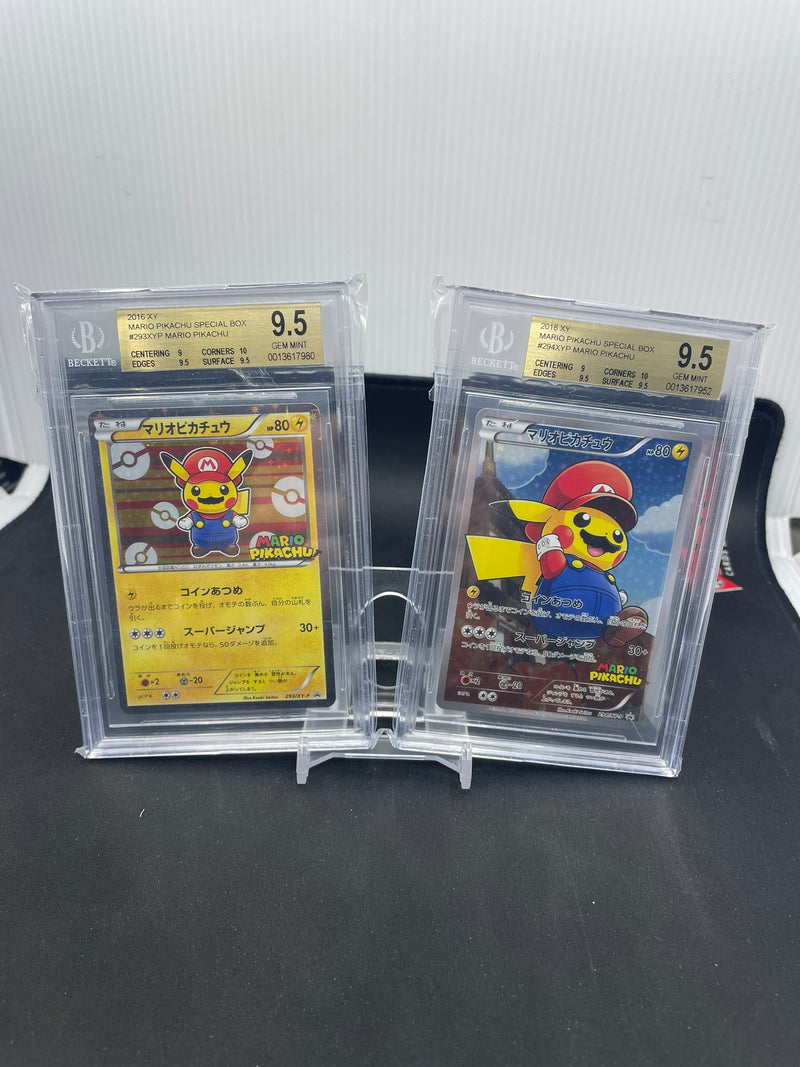 2016 POKEMON JAPANESE XY - MARIO PIKACHU SPECIAL BOX PROMOS -