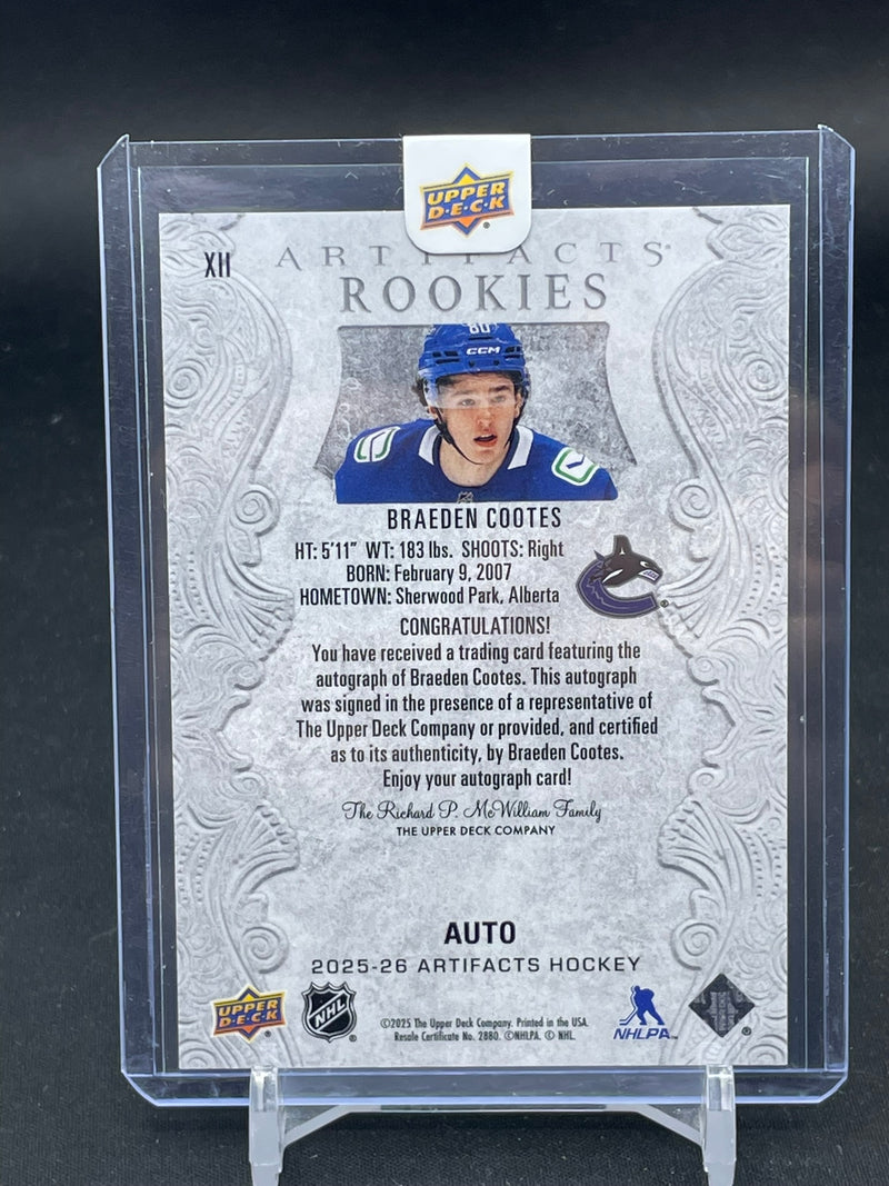2025 UPPER DECK ARTIFACTS - ROOKIES - B. COOTES -