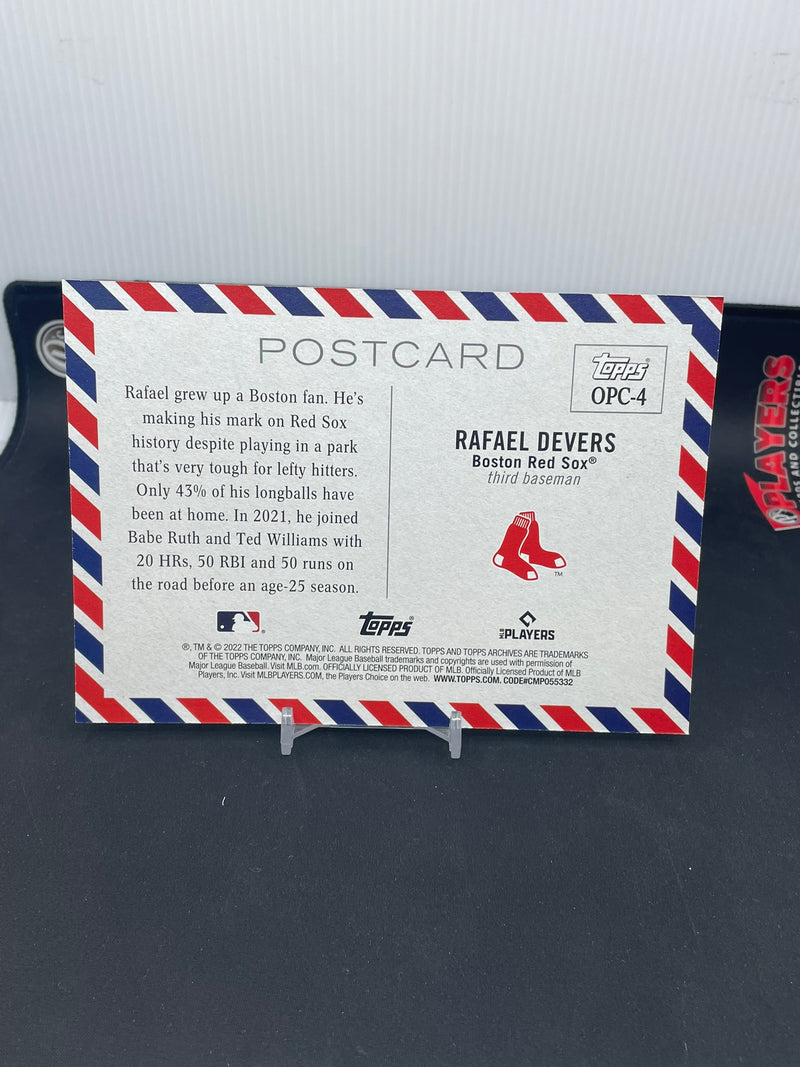 2022 TOPPS ARCHIVES - POSTCARD BOX TOPPER - R. DEVERS -